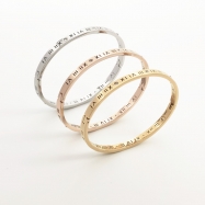 Trendy multiple color engraved bracelet