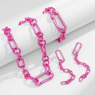 Pink coating jewelry set