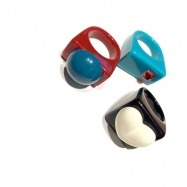 Trendy resin ring