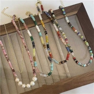 Hot selling tiger eye stone agate stone women\'s Natural stone Necklace