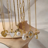Interesting pendant inclduing heart round shape necklace