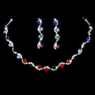 Elegant colorful bridal jewelry