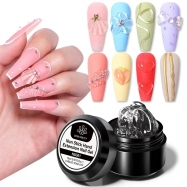 3D carving Resin acrylic extension hard Gel clear Jelly color No heat Hema free Non stick solid builder Nail Gel
