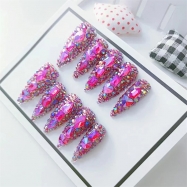 Luxury Bling stones press on nails 
