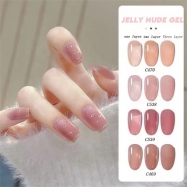 Private label soak off uv transparent pink nail