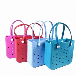 Rubber shoulder bag totebag with inner sport beach pool boat shopping gym