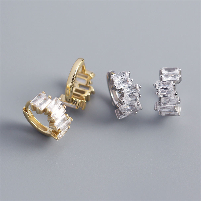 Fine jewelrt 925 sterling silver adding rectangle cubic